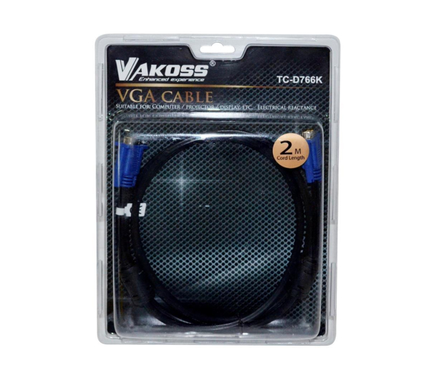 Vakoss Kabel VGA TC-D766K 2m - 1402278 - zdjęcie 2